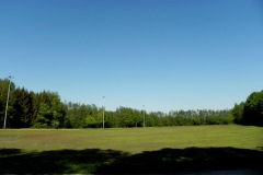 Veld aan de westkant van de Roeivijver waar bij vorst de ijsbaan ligt