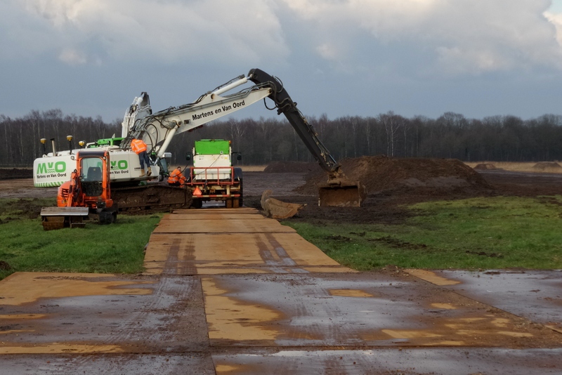 Zwaar materieel wordt ingezet